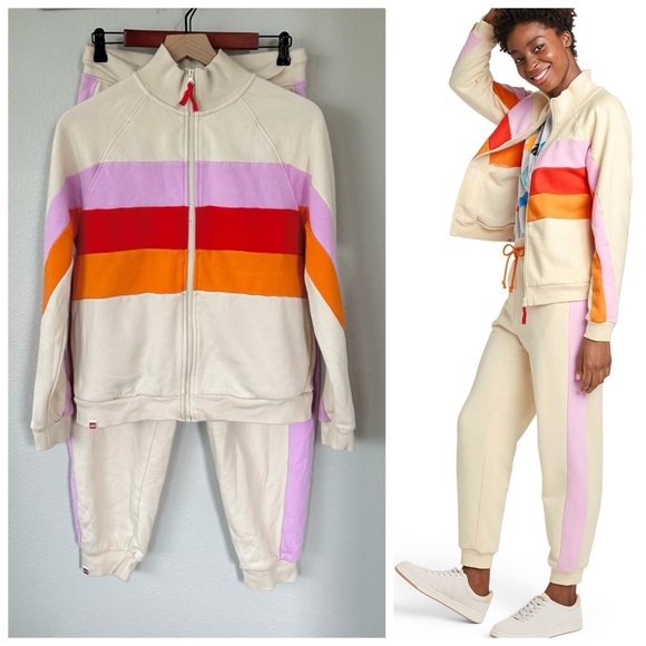 Lego Pants - TARGET x LEGO M Set! Track Jacket + Joggers Color Block Stripe in Cream